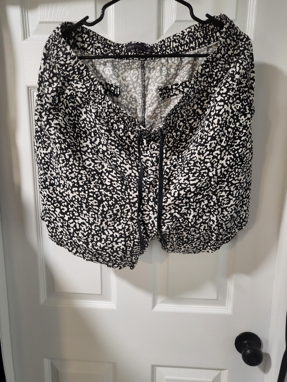 M&S Collection Black & White Printed Shorts